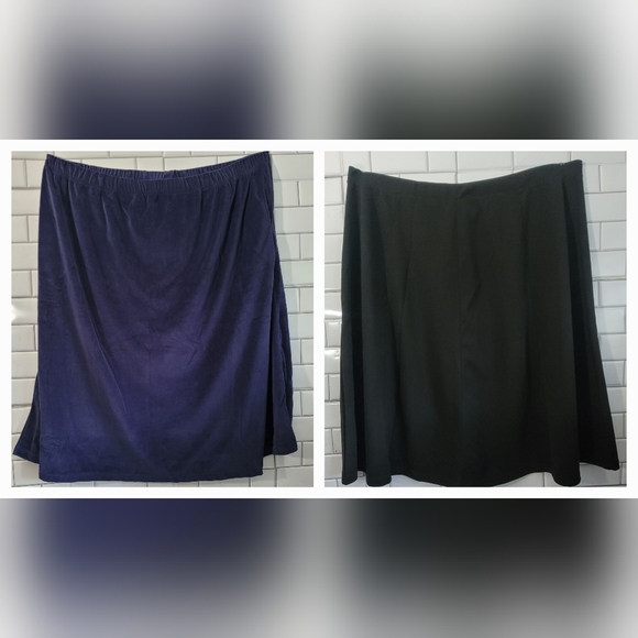 Woman Within | Chelsea Studio Ladies Lot Of 2 Plus Size Midi Skirts A-Line Class - Picture 1 of 7
